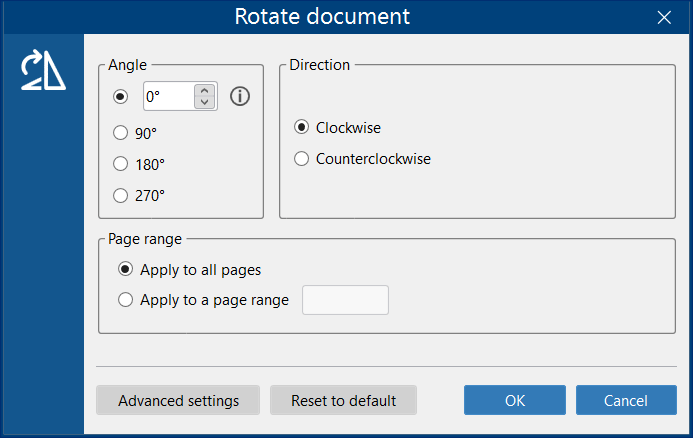 Rotate document Action